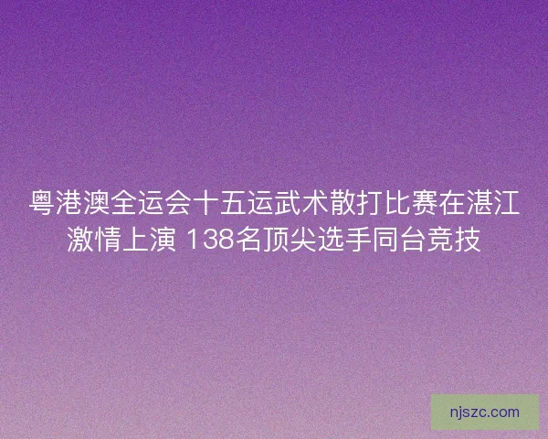 粤港澳全运会十五运武术散打比赛在湛江激情上演 138名顶尖选手同台竞技